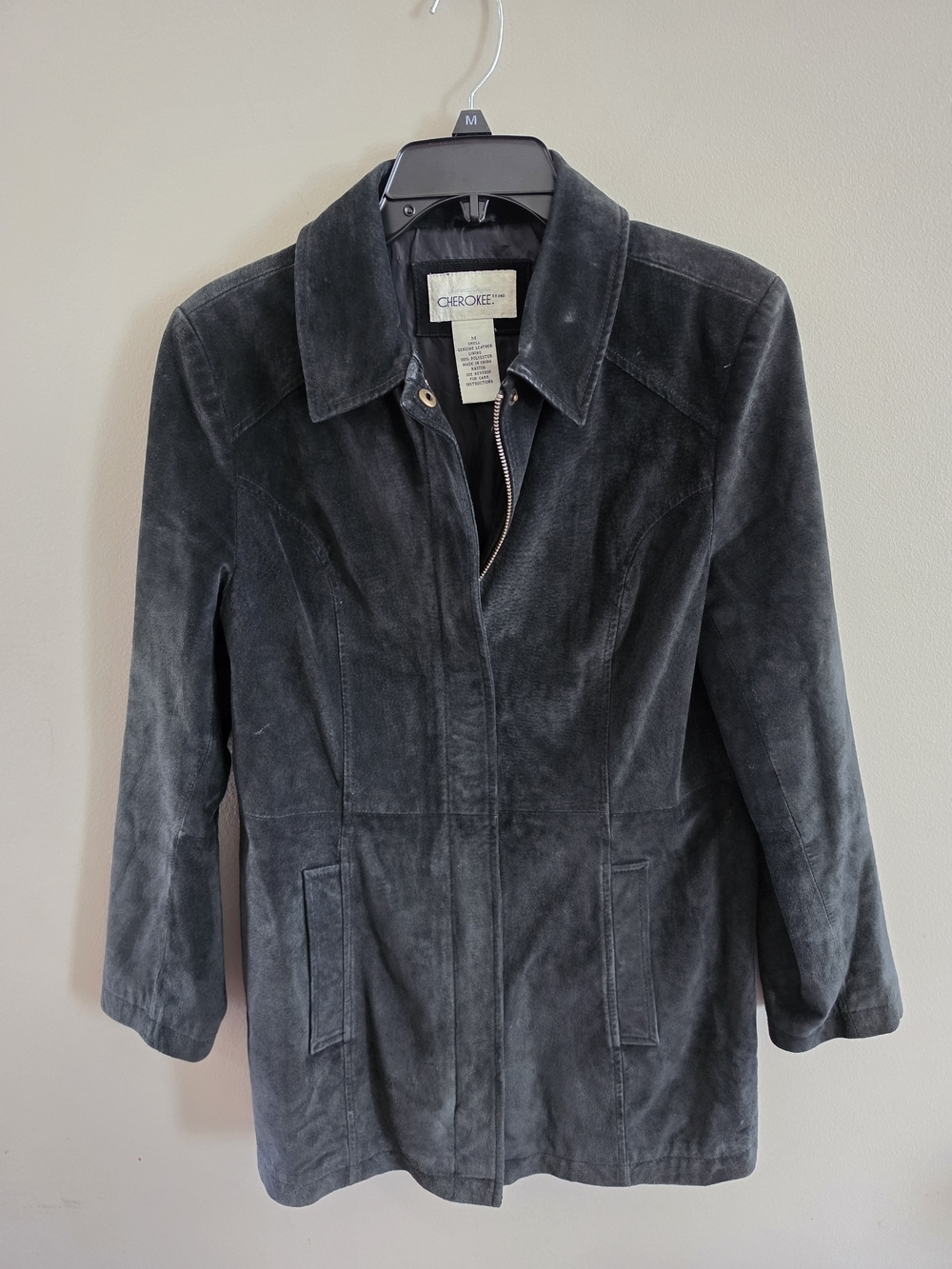 Vintage Cherokee Genuine Leather Jacket Women’s Medium Black Zip Front